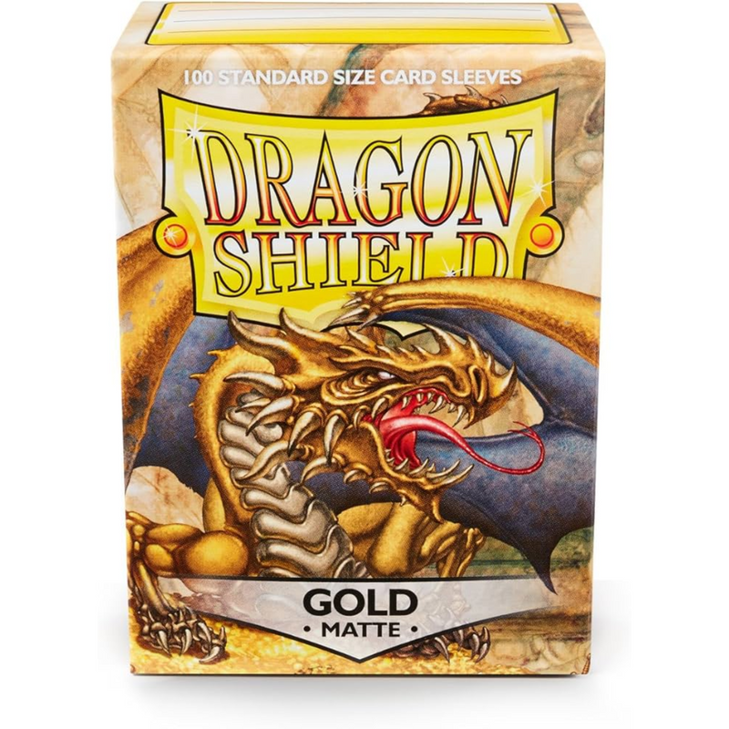 Dragon Shield Sleeves: Matte Gold - 100 Standard Size Sleeves Card Game Dragon Shield   