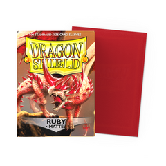 Dragon Shield Sleeves: Matte Ruby - 100 Standard Size Sleeve Card Game Dragon Shield   