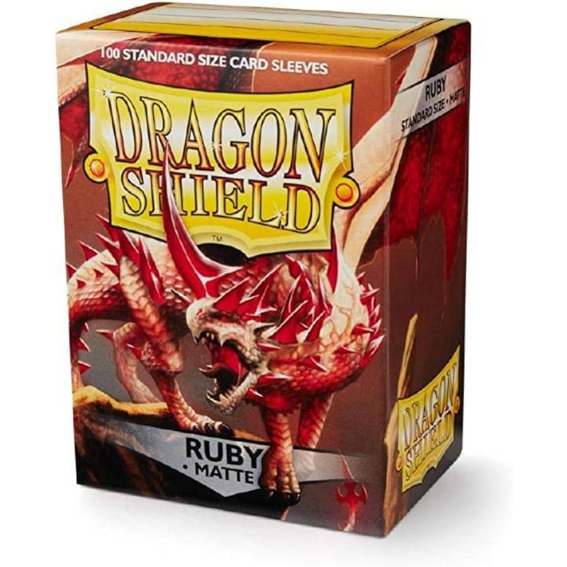 Dragon Shield Sleeves: Matte Ruby - 100 Standard Size Sleeve Card Game Dragon Shield   