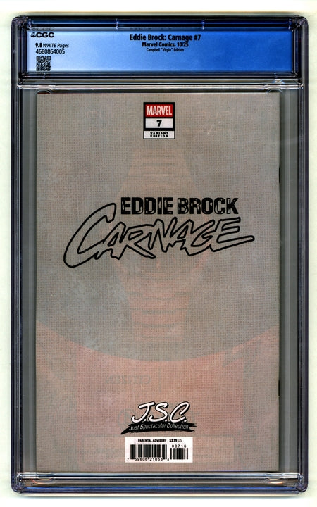 Eddie Brock Carnage: #7 [Campbell CGC 9.8 - 1:100] 2025 Comics Marvel Comics