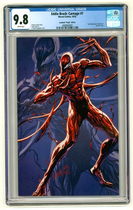 Eddie Brock Carnage: #7 [Campbell CGC 9.8 - 1:100] 2025 Comics Marvel Comics