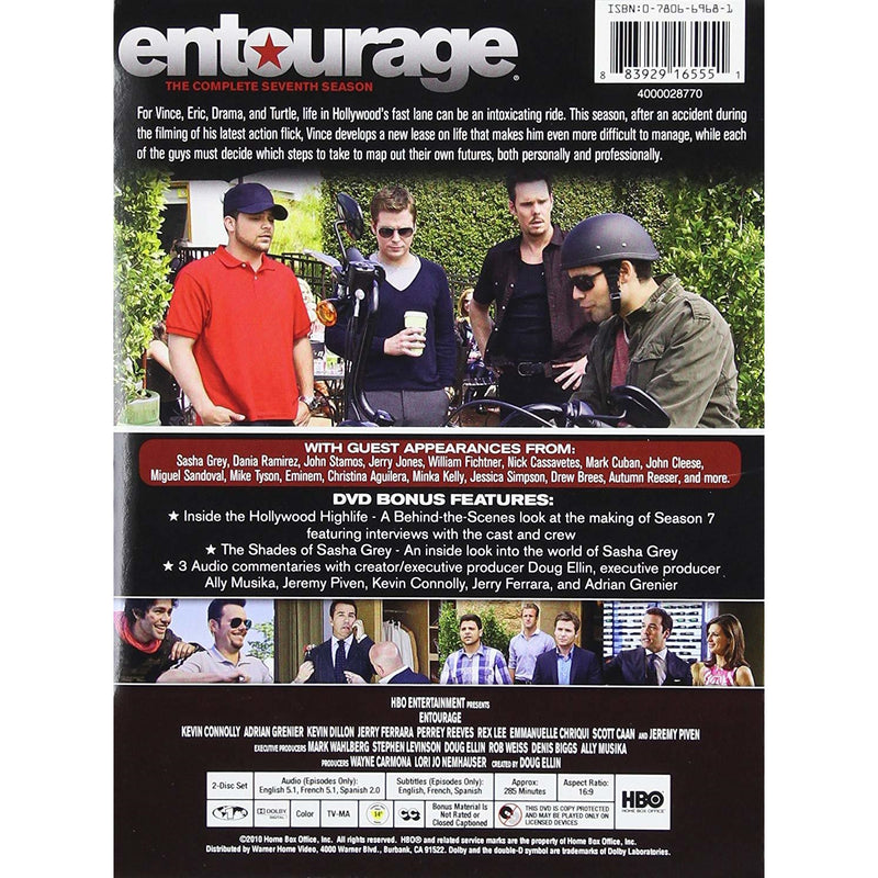 Entourage: The Complete Seventh Season [DVD] DVD Box Set / Series HBO   