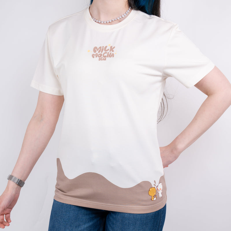 Giordano X Milk Mocha Bear: Painting Around T-Shirts Milk Mocha Bear