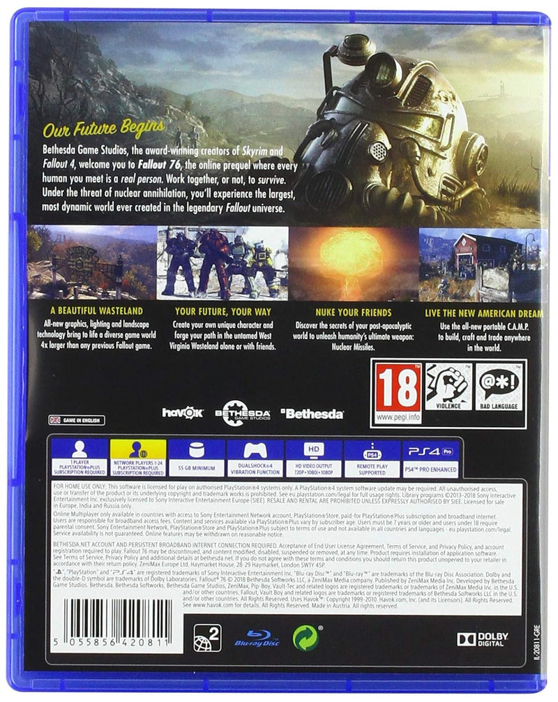 Fallout 76 [PlayStation 4] PlayStation 4 Video Game Bethesda   