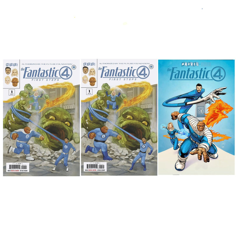 Fantastic Four First Steps: #1 [CVR Cover A B C Movie Bundle Triple Pack] 2025 Comics Marvel Comics