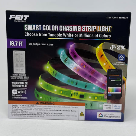 Feit Electric - Smart Color Changing Strip Light - 19.7 ft [Electronics] Electronics Feit Electric