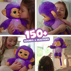 Fingerlings Cute n Cuddles Monkey - Purple Toys & Games WowWee