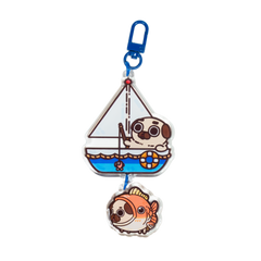 Gone Fishing Puglie Acrylic Keychain Accessory Puglie Mart