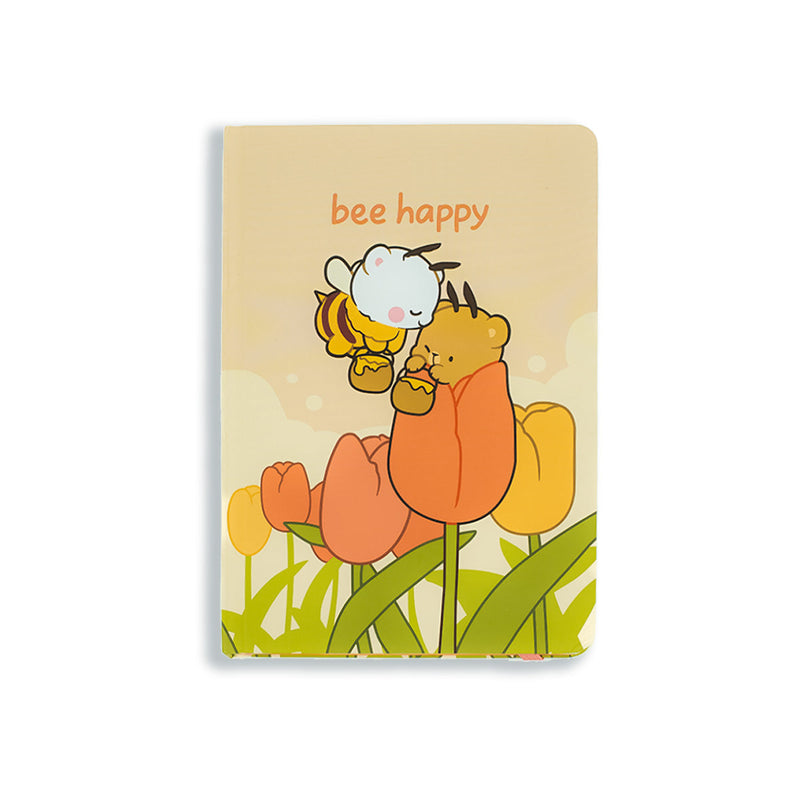 milkmochabear: Bee Happy Dot Grid Notebook Notebooks & Notepads Milkmochabear   