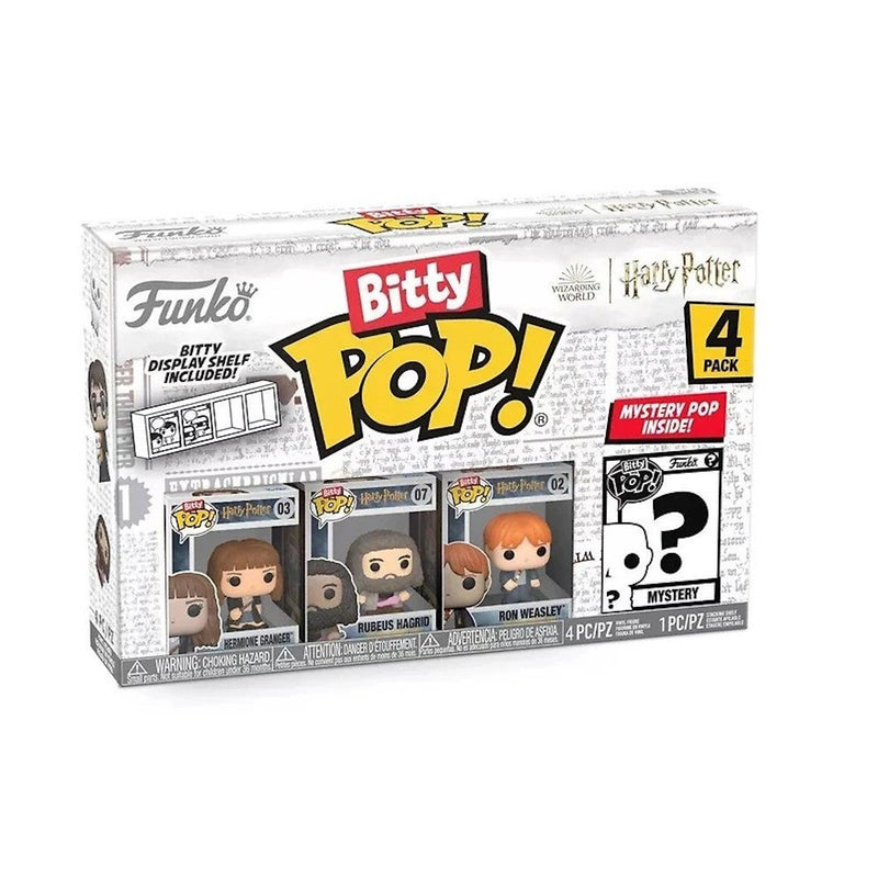 Funko Bitty Pop! Harry Potter - Hermione In Robe, Hagrid, Ron Weasley, and Mystery 4 Pack Vinyl Figures Toys & Games Funko