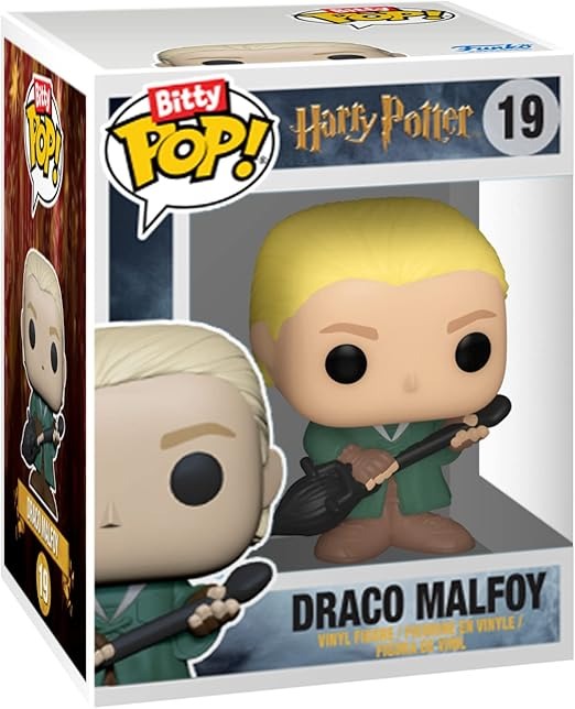 Funko Bitty Pop!: Harry Potter 4-Pack Vinyl Figures - Voldemort, Malfoy, Bellatrix, and Mystery Toys & Games Funko