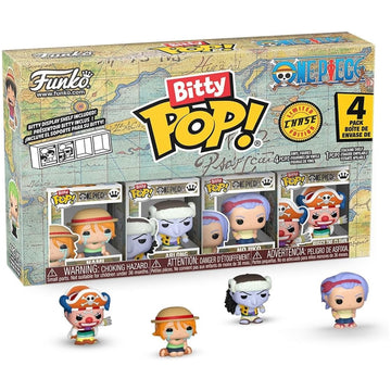 Funko Bitty Pop!: One Piece - Nami/Arlong/Nojiko/Random Chase 4 Pack Vinyl Bitty Figures Toys & Games Funko