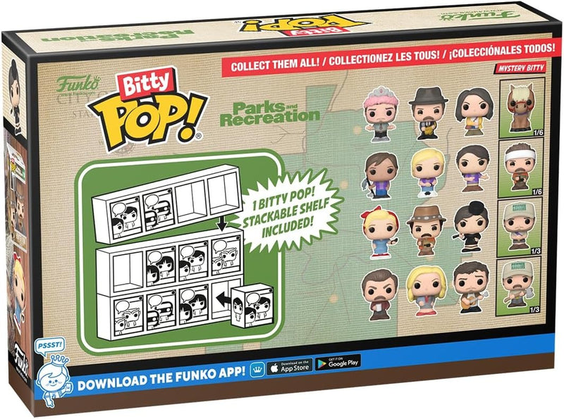 Funko Bitty Pop!: Parks and Recreation - Leslie Riveter/Hunter Ron/Janet Snakehole/ Random 4 Pack Bitty Vinyl Figures Toys & Games Funko