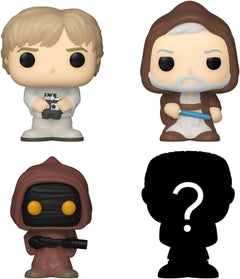 Funko Bitty Pop!: Star Wars Bitty Shelf [Luke, Obi Wan, Jawa, Mystery Figure] Toys & Games Funko