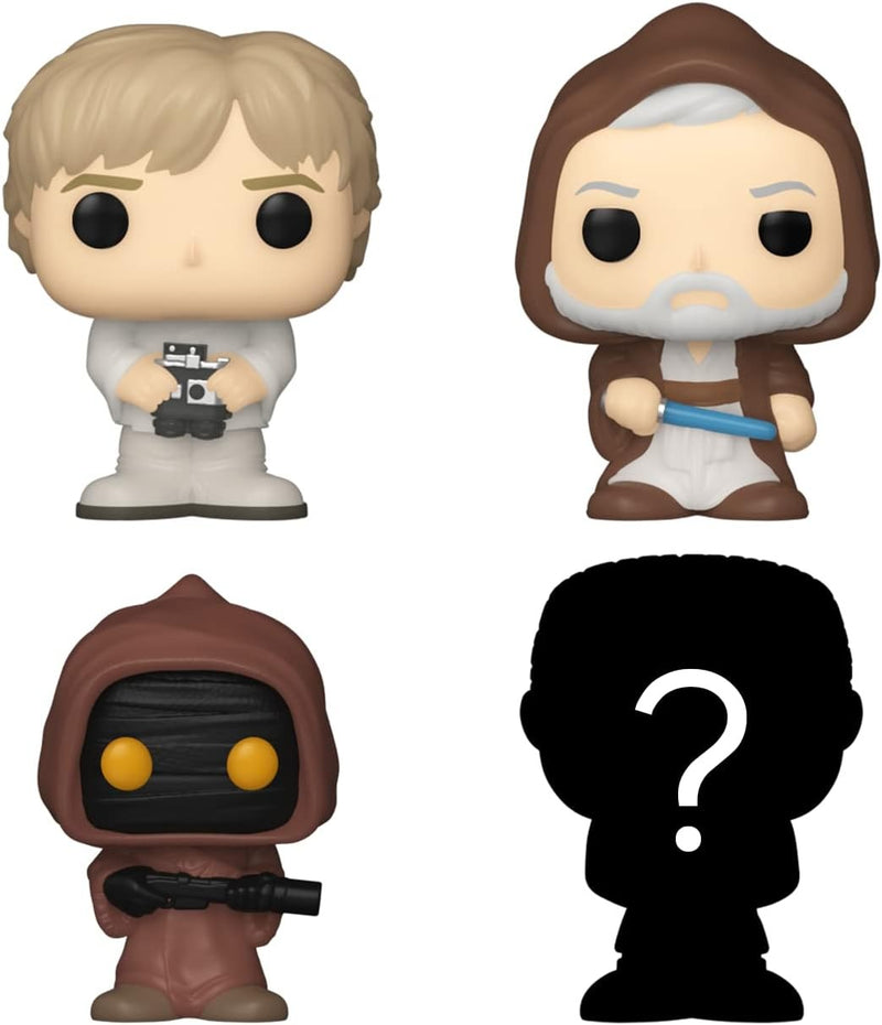 Funko Bitty Pop!: Star Wars Bitty Shelf [Luke, Obi Wan, Jawa, Mystery Figure] Toys & Games Funko