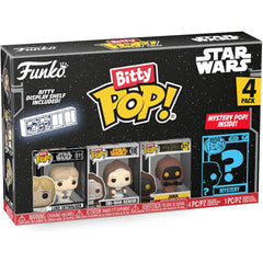 Funko Bitty Pop!: Star Wars Bitty Shelf [Luke, Obi Wan, Jawa, Mystery Figure] Toys & Games Funko