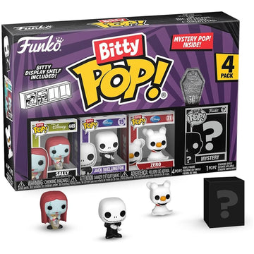 Funko Bitty Pop!: The Nightmare Before Christmas - Sally/Jack/Zero/Random 4 Pack Bitty Vinyl Figures Toys & Games Funko