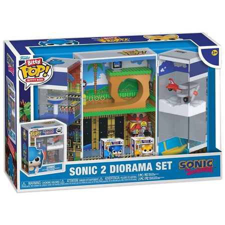 Funko Pop! Bitty Boxes: Sonic the Hedgehog - Sonic 2 Diorama Set Toys & Games Funko