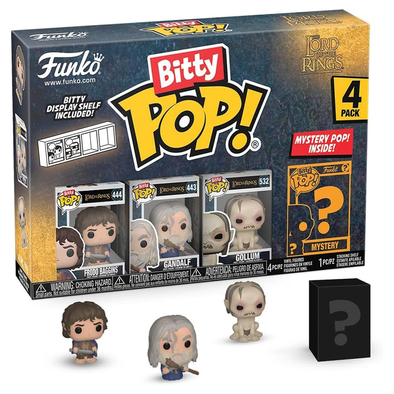 Funko Pop! Bitty: Lord of The Rings Shelf - Frodo - Gandalf - Gollum - Mystery Figure Toys & Games Funko