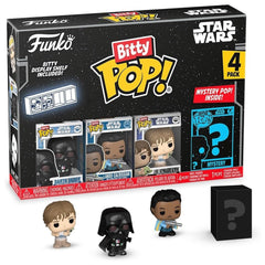 Funko Pop! Bitty: Star Wars Shelf [Darth Vader, Lando Calrissian, Luke Skywalker, Yoda, Mystery Figure] Toys & Games Funko