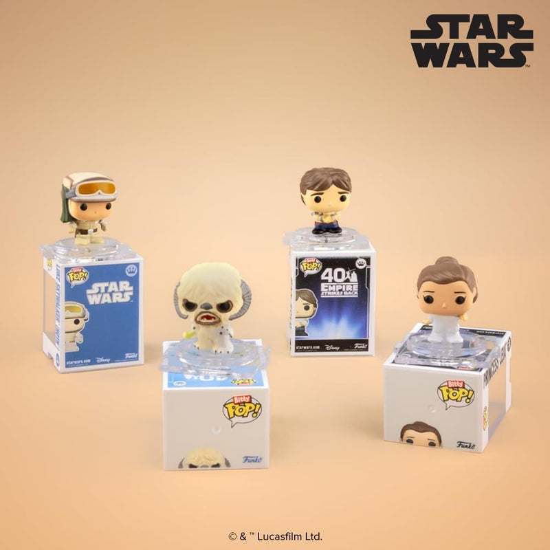 Funko Pop! Bitty: Star Wars Shelf [Han Solo, Wampa, Dagobah Yoda, Mystery Figure] Toys & Games Funko