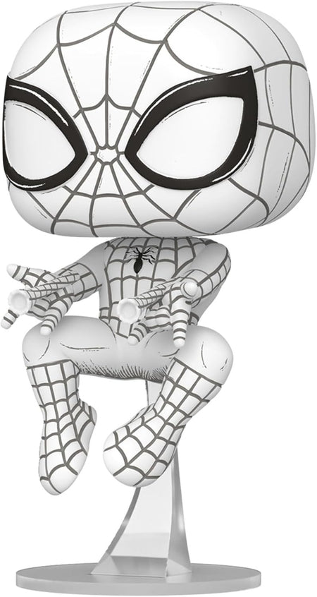 Funko Pop! Marvel: Sketched Spider-Man Bobblehead Vinyl Figure #1574 Toys & Games Funko