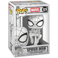 Funko Pop! Marvel: Sketched Spider-Man Bobblehead Vinyl Figure #1574 Toys & Games Funko