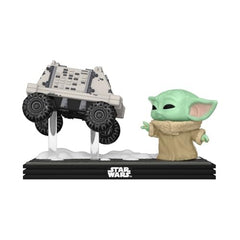 Funko Pop! Moment: Star Wars the Mandalorian and Grogu - Grogu with Polar Mouse Droid Bobblehead #840 Toys & Games Funko