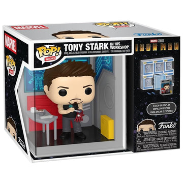 Funko Pop! Nooks: Marvel - Tony Stark in His Workshop Vinyl Figure Toys & Games Funko