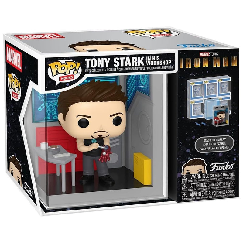Funko Pop! Nooks: Marvel - Tony Stark in His Workshop Vinyl Figure Toys & Games Funko