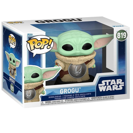 Funko Pop!: Star Wars the Mandalorian & Grogu - Grogu with Mudhorn Chest Armor Bobblehead #819 Toys & Games Funko
