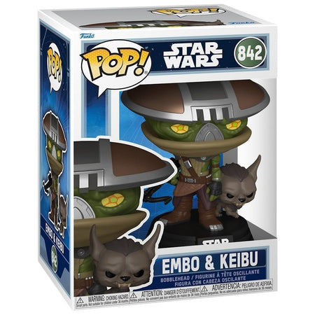 Funko Pop! and Buddy: Star Wars the Mandalorian and Grogu - Embo and Keibu Bobblehead #842 Toys & Games Funko