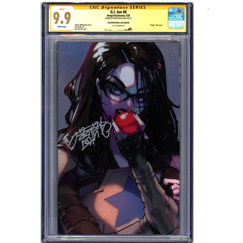 GI Joe: #6 [Rose Besch CGC 9.9 Signature Series Fan Expo Spot Foil Virgin] 2025 Comics Image Comics