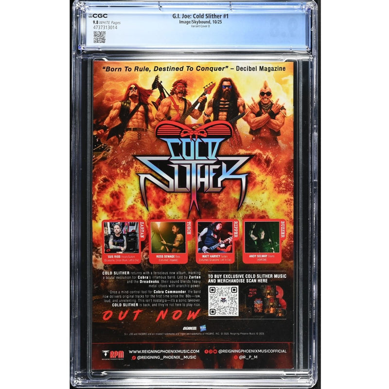GI Joe Cold Slither: #1 [Steve Beach CGC 9.8 CVR D - 1:25] 2025