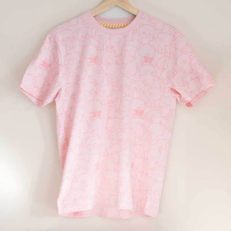Giordano X Milk Mocha Bear: Daily Life Collage (Pink) T-Shirts Milk Mocha Bear