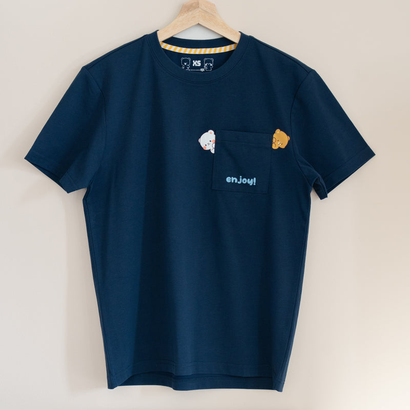 Giordano X Milk Mocha Bear: Peek-a-Pocket T-Shirts Milk Mocha Bear