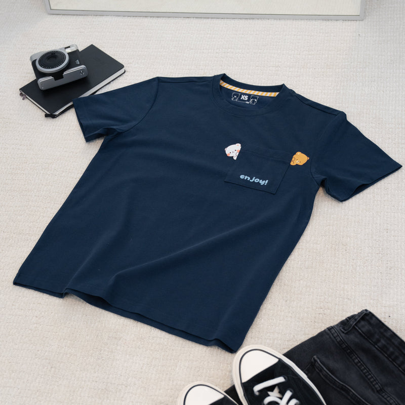 Giordano X Milk Mocha Bear: Peek-a-Pocket T-Shirts Milk Mocha Bear
