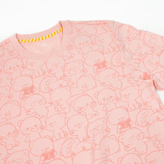 Giordano X Milk Mocha Bear: Daily Life Collage (Pink) T-Shirts Milk Mocha Bear