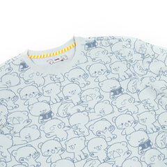 Giordano X Milk Mocha Bear: Daily Life Collage (Blue) T-Shirts Milk Mocha Bear