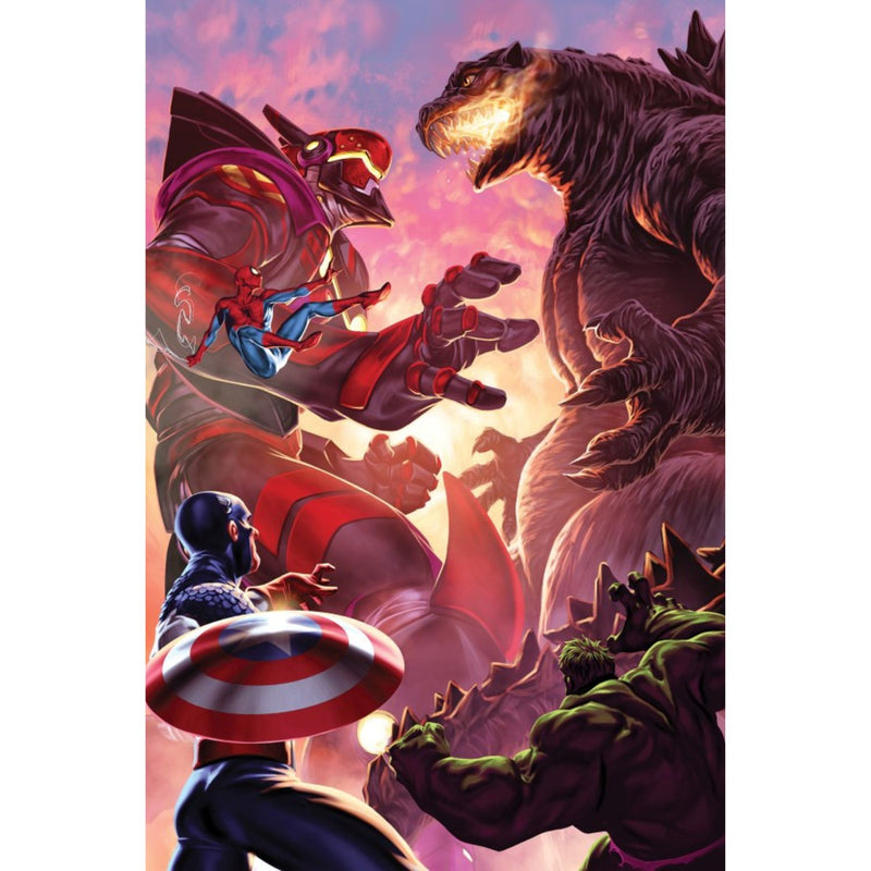 Godzilla Destroys The Marvel Universe: #5 [Mark Brooks Virgin - 1:50] 2025 Comics Marvel Comics