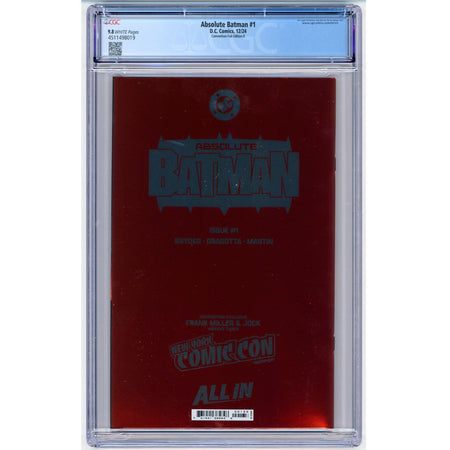 Absolute Batman: #1 [CGC 9.8 Frank Miller NYCC Convention CVR Foil E] 2024 Comics DC Comics