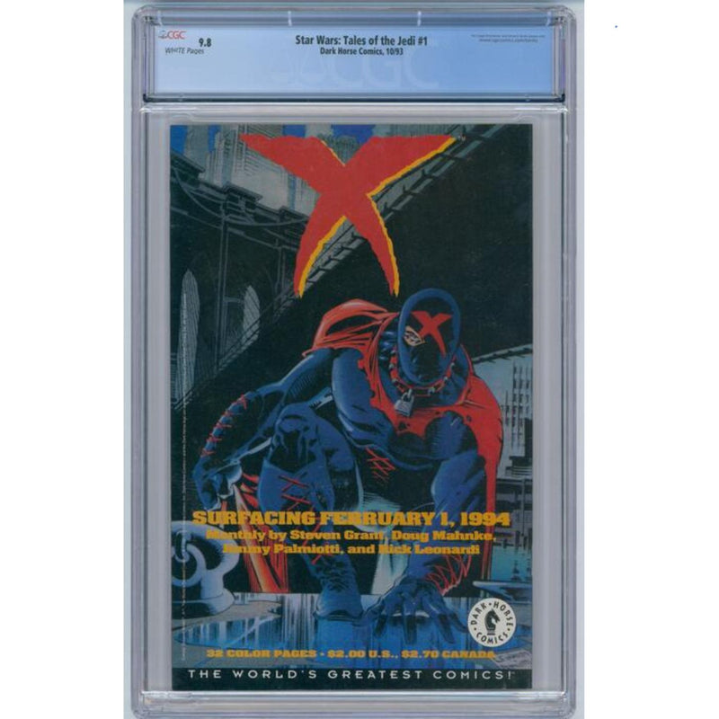 Star Wars Tales of the Jedi: #1 [Dave Dorman CGC 9.8] 1993 Comics Dark Horse
