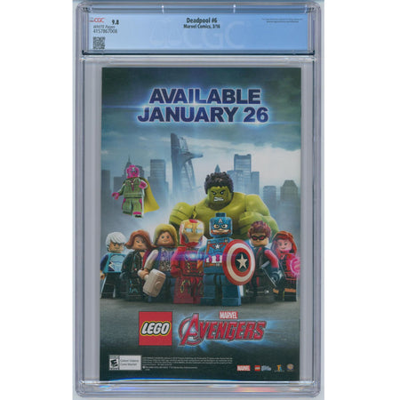 Deadpool: #6 [CGC 9.8 Scott Koblish CVR A] 2016 Comics Marvel Comics