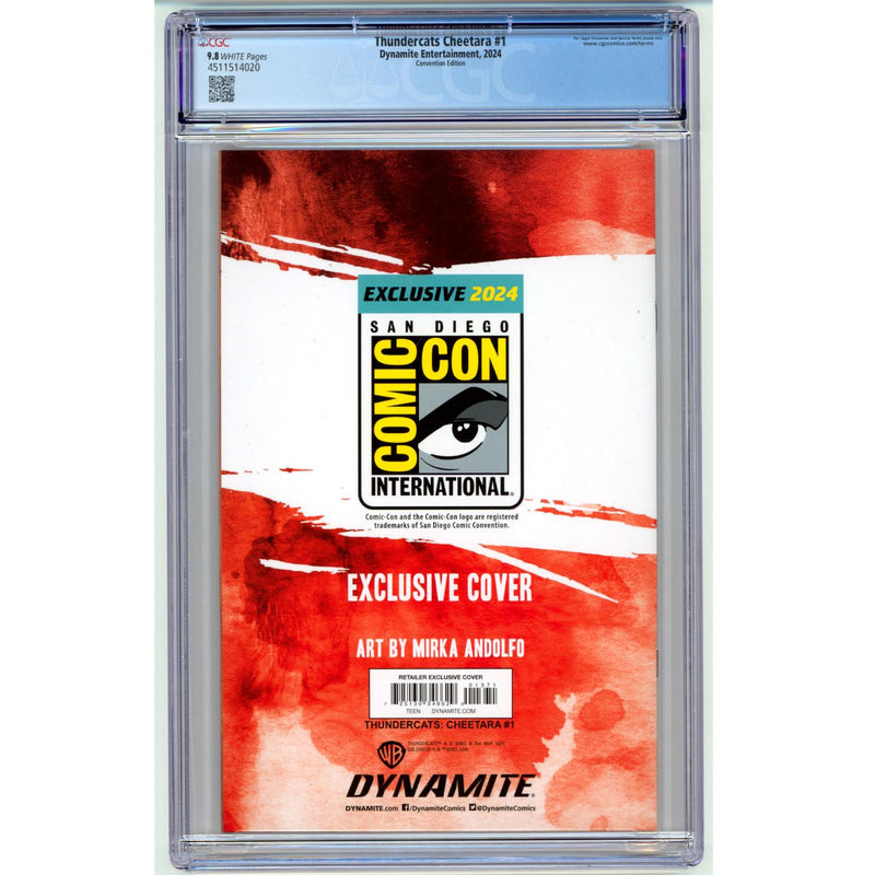 Graded: Thundercats: Cheetara #1 [CGC 9.8 Mirka Adolfo SDCC Exclusive] 2024 Comics Dynamite Entertainment