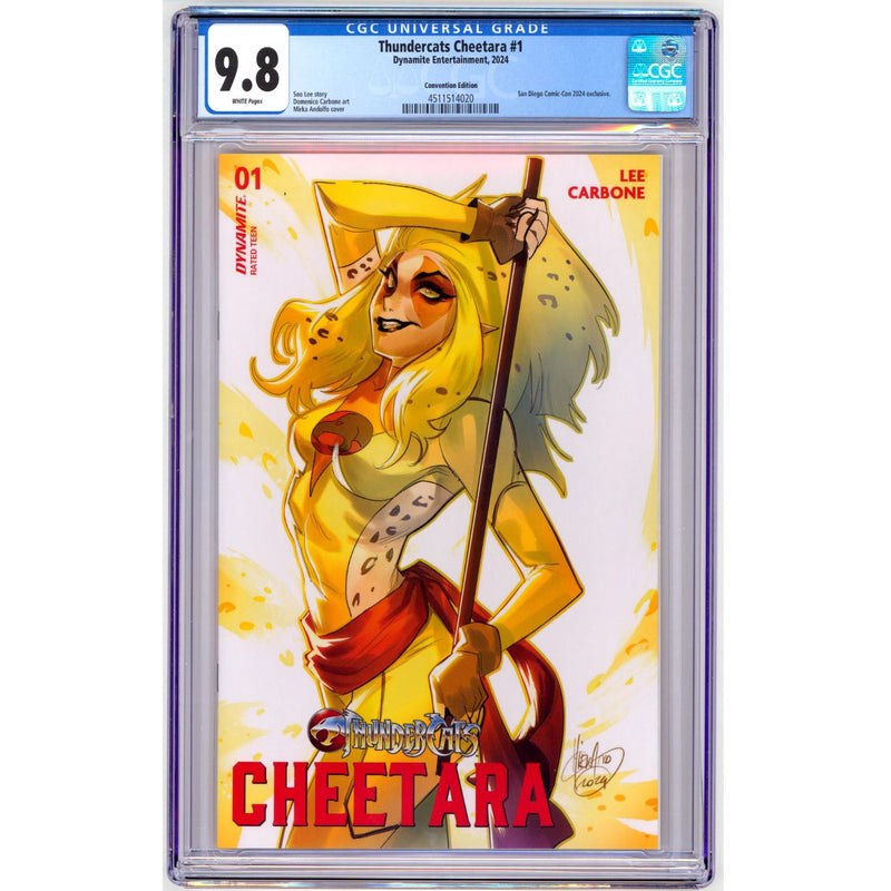 Graded: Thundercats: Cheetara #1 [CGC 9.8 Mirka Adolfo SDCC Exclusive] 2024 Comics Dynamite Entertainment