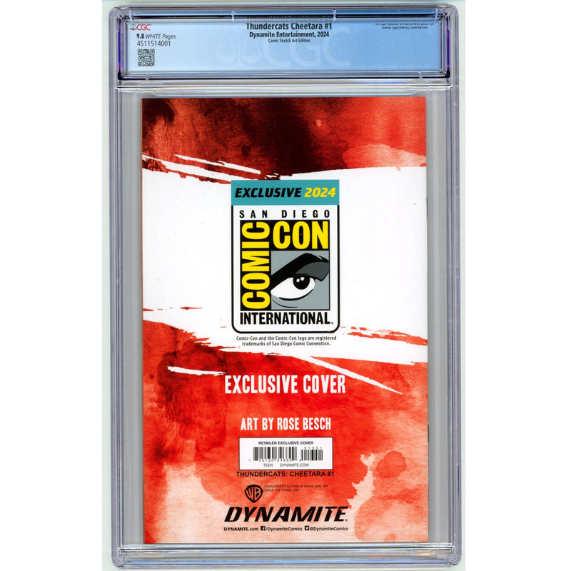 Graded: Thundercats: Cheetara #1 [CGC 9.8 Rose Besch Comic Sketch Art SDCC Exclusive] 2024 Comics Dynamite Entertainment