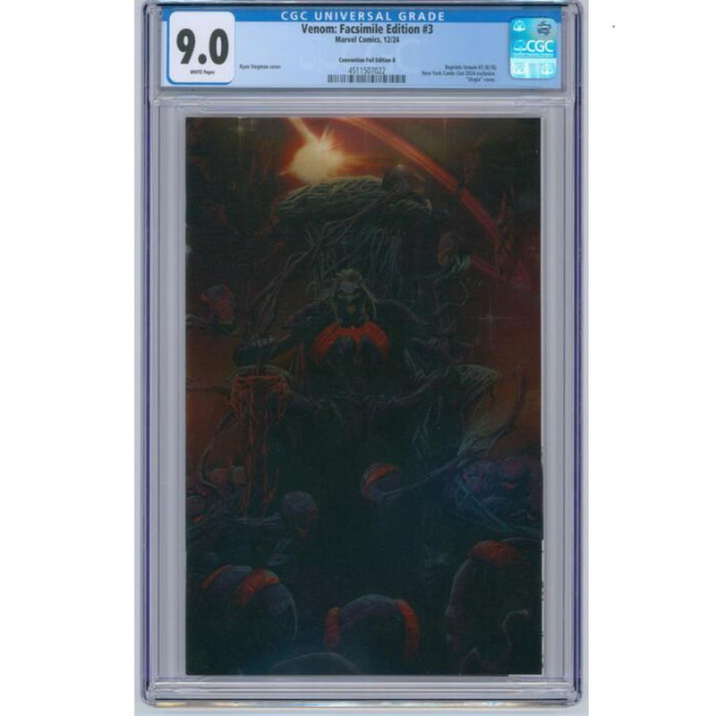 Venom: #3 [Ryan Stegman CGC 9.0 New York Comic Con Foil Facsimile] 2024 Comics Marvel Comics