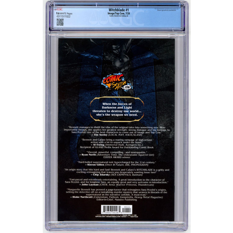 Witchblade: #1 [CGC 9.6 Frank Cho SDCC Comic Sketch Art CVR B] 2024 Comics Image Comics