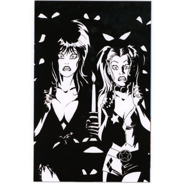 Harley Quinn X Elvira: #4 [Amanda Conner CVR V - 1:20] 2025 Comics Dynamite Entertainment