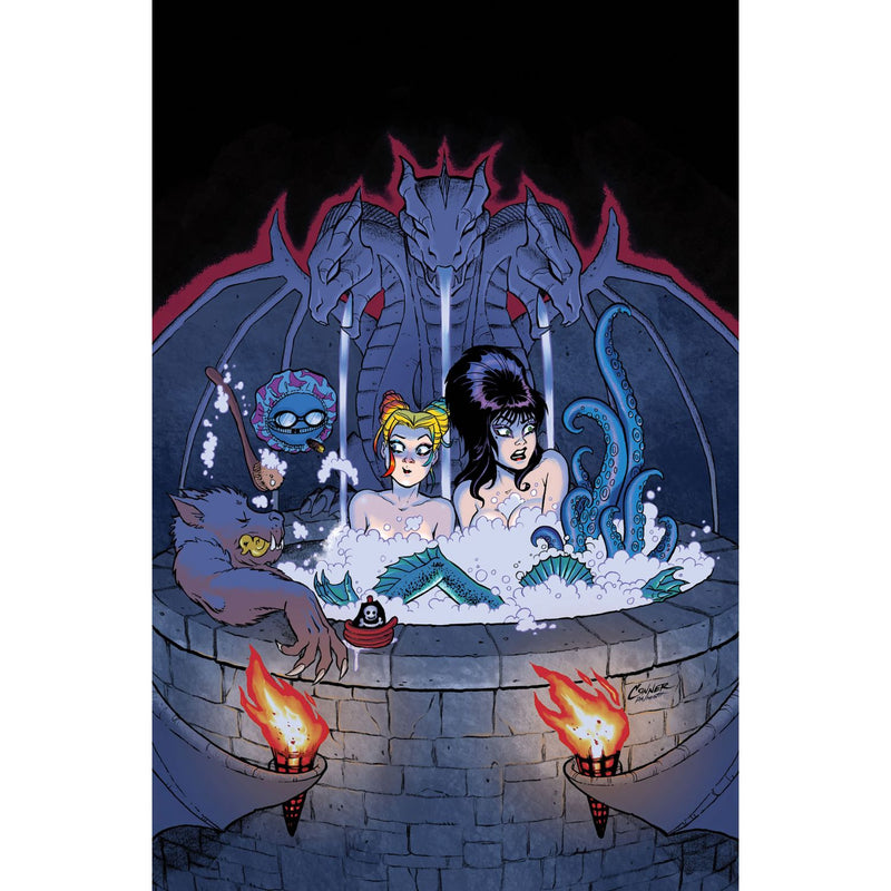 Harley Quinn X Elvira: #4 [Amanda Conner Virgin CVR G] 2025 Comics Dynamite Entertainment